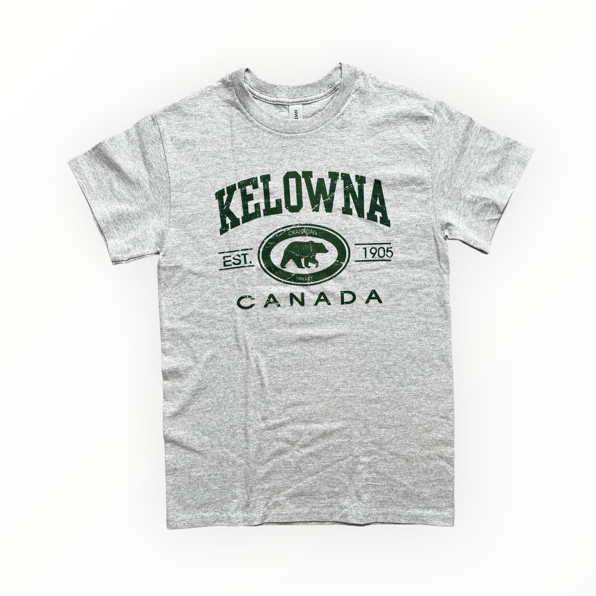 Adult Graphic Tshirt Kelowna Bear Canada Heather Gray OGOPOGO