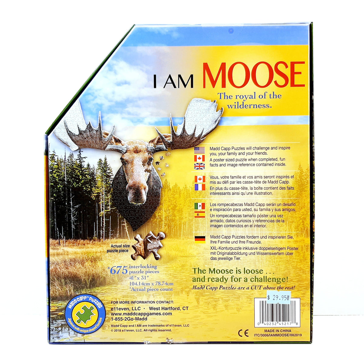 PUZZLE 700 PCS "I AM MOOSE" OGOPOGO GIFTLAND KELOWNA
