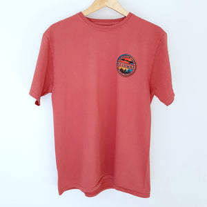 Back Printed Adult T-shirt Coral Pink Okanagan Lake Kelowna