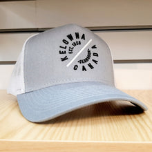 Load image into Gallery viewer, Adult Mesh Back Graphic Cap Hat Kelowna Okanagan Gray
