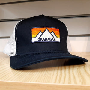 Adult Mesh Back Graphic Cap Hat Okanagan Black