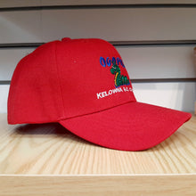 Load image into Gallery viewer, Adult Graphic Cap Hat Ogopogo Kelowna B.C. Canada Red
