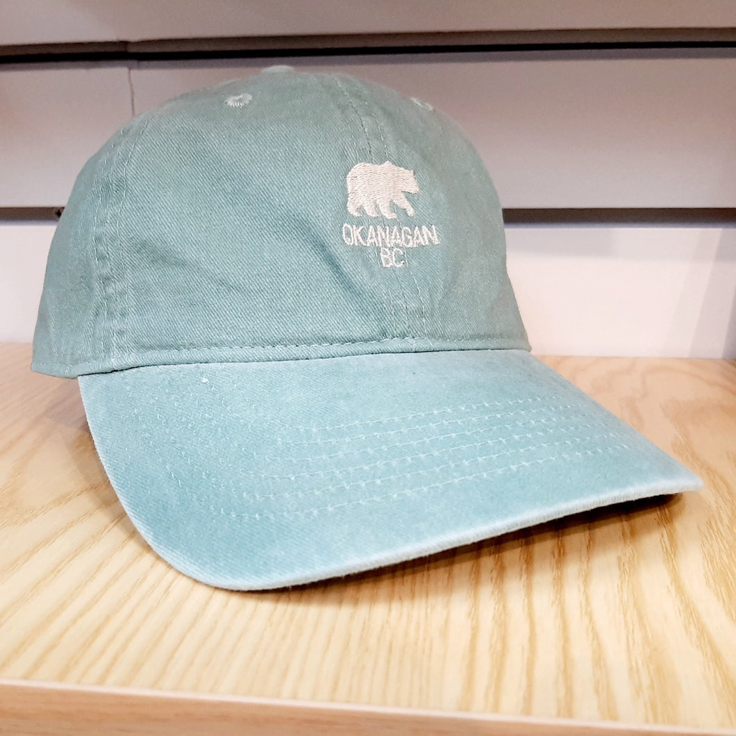 Adult Okanagan BC Bear Embroidered Cap Mint Green