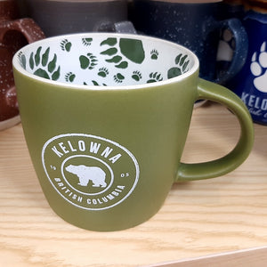 Kelowna Graphic Mug Bear Paw Inside Olive