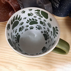 Kelowna Graphic Mug Bear Paw Inside Olive