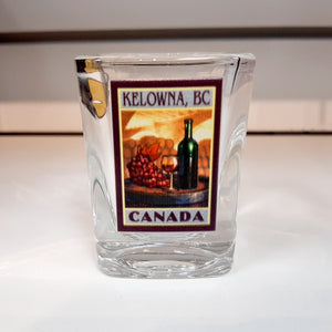 Wine Graphic Square Shot Glass Kelowna BC