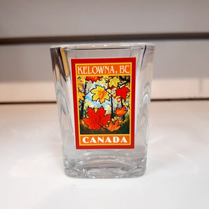 Maple Leafs Graphic Square Shot Glass Kelowna BC
