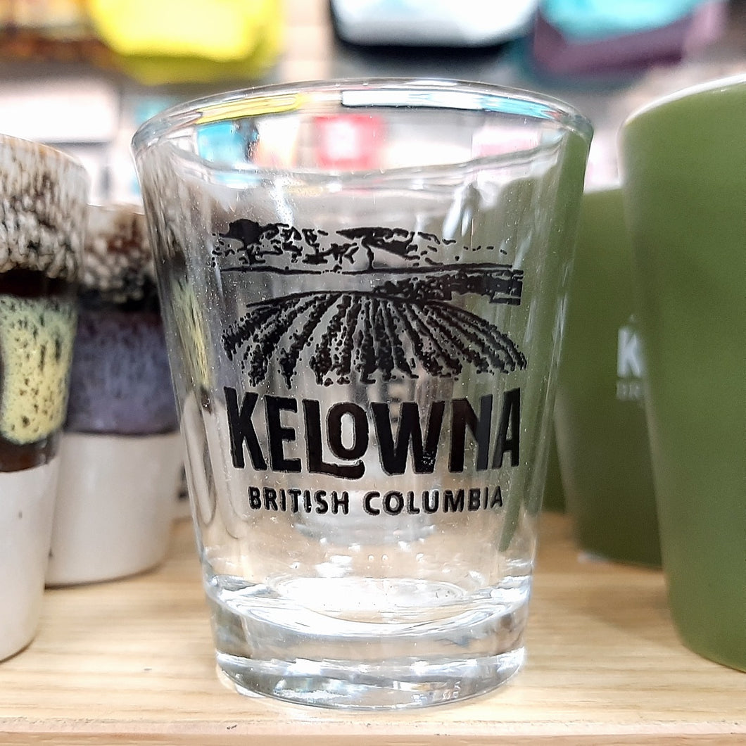 Kelowna Vine Yard Shot Glass Clear