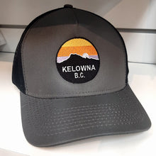 Load image into Gallery viewer, Adult Mesh Back Graphic Cap Hat Kelowna Okanagan Dark Gray
