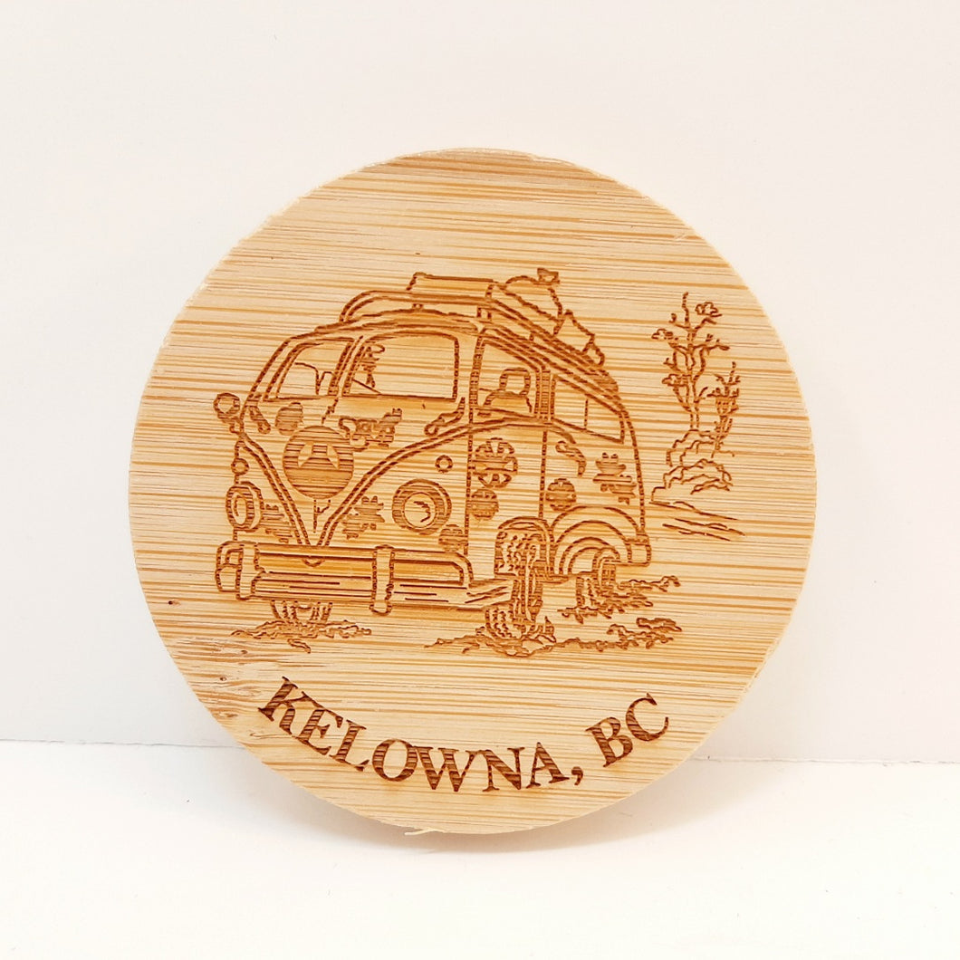 Camper Van Wooden Bottle Opener magnet Kelowna BC