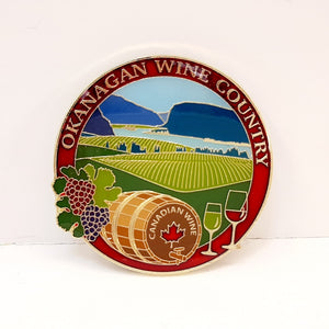 Hard Enamel Magnet Winery Vineyard  Okanagan WIne Country