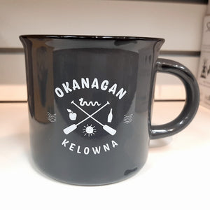 Ogopogo Okanagan Kelowna Vintage Look Mug Cup Gray