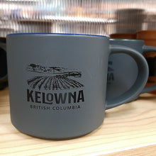 Load image into Gallery viewer, Kelowna Vineyard Graphic Mug Blue X Dark Gray
