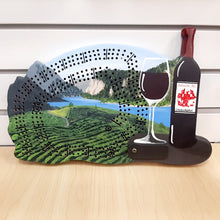 Load image into Gallery viewer, Cribbage Board Wine Lake View Handcrafted in BC by Andrew Riddle
