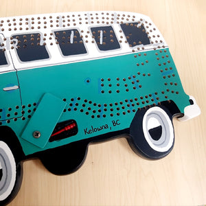 Cribbage Board Volkswagen Bus Handcrafted in BC by Andrew Riddle