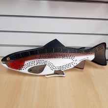 Load image into Gallery viewer, Cribbage Board Salmon Handcrafted in BC by Andrew Riddle
