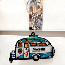 Load image into Gallery viewer, Thick Coated Happy Camper Kelowna Keychain
