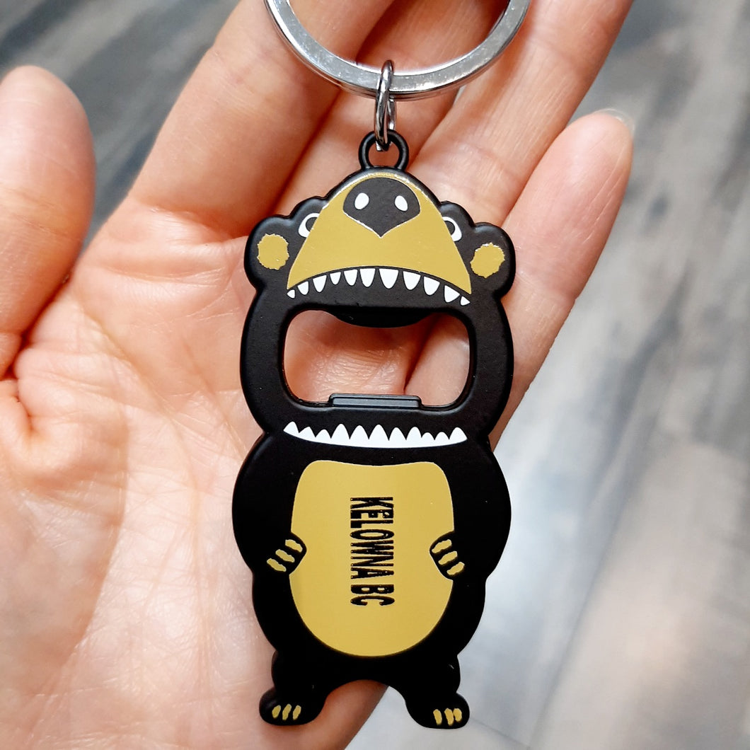 Big Bite Bear Bottle Opener Keychain Kelowna BC.