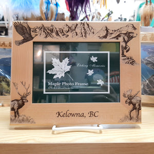 Wooden Mountain & Animal Photo Frame Kelowna BC