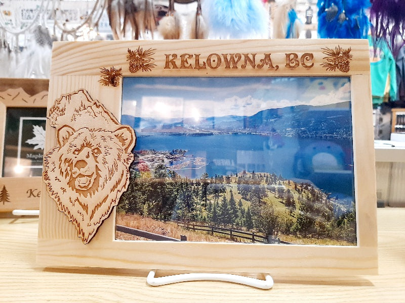 Wooden Picture Frame Bear Kelowna BC 6X8 Made In Canada