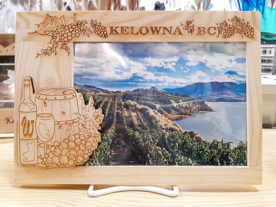 Winery Picture With Frame  Kelowna BC 6X8 Made In Canada