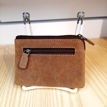 Load image into Gallery viewer, Adrian Klis Buffalo Leather Purse Coin Case With A Key Ring #259
