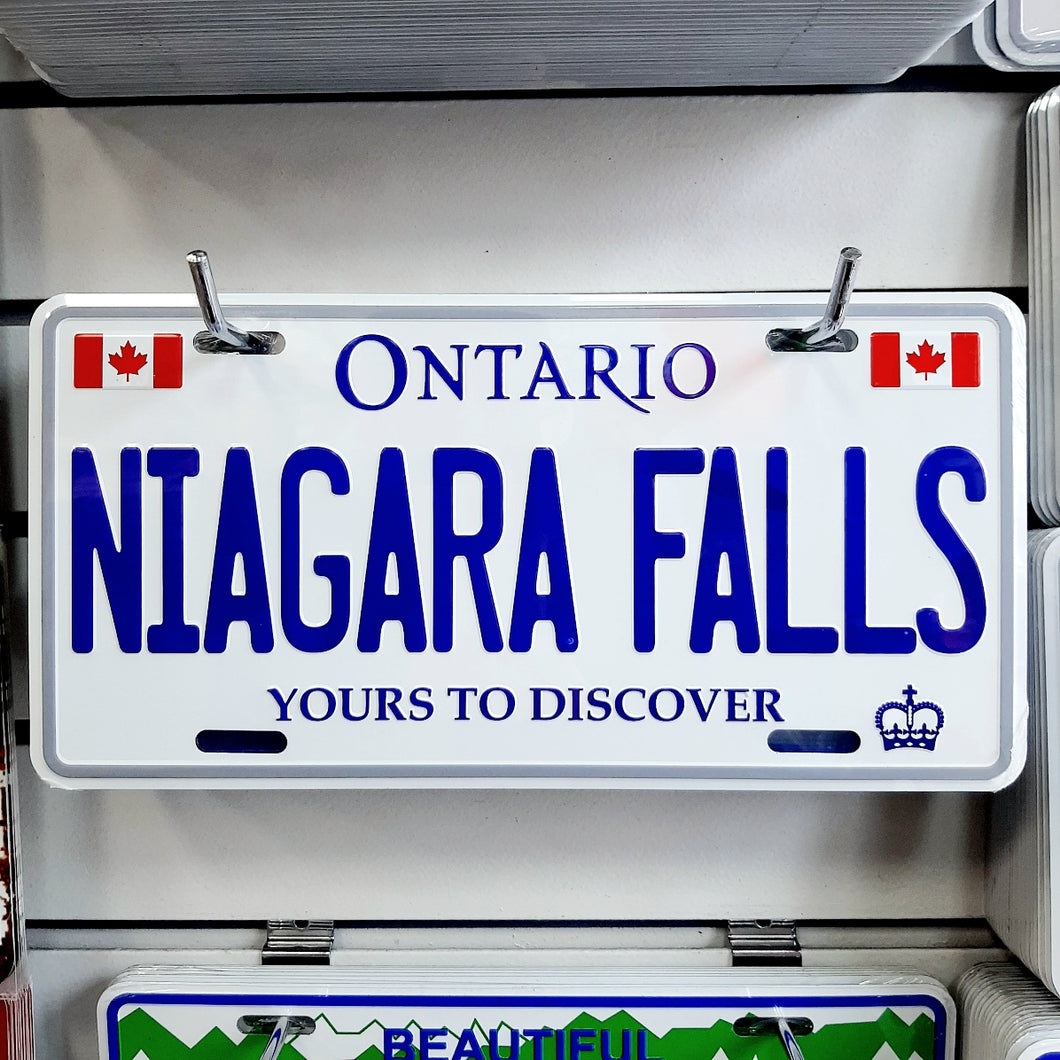 Niagara Falls Tin License Plate