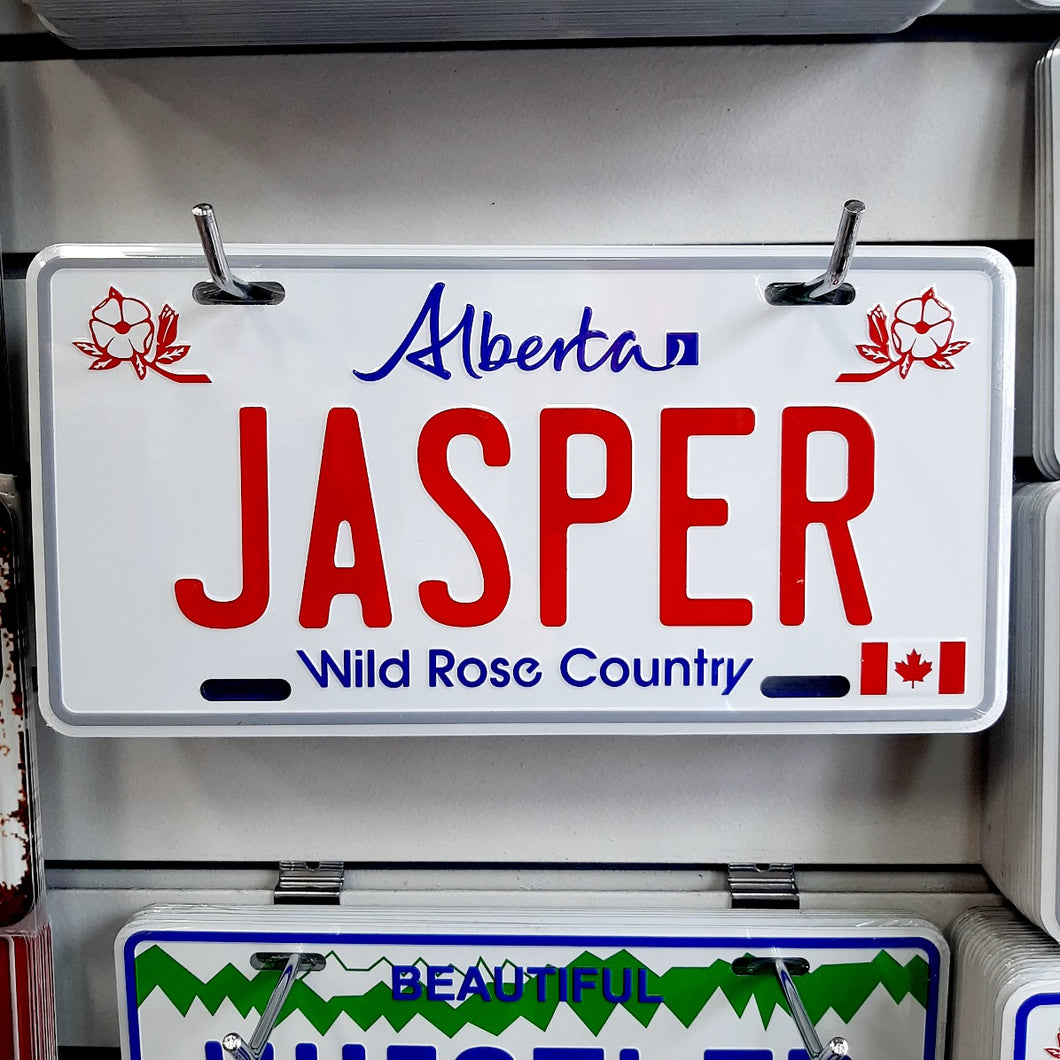 Jasper Tin License Plate