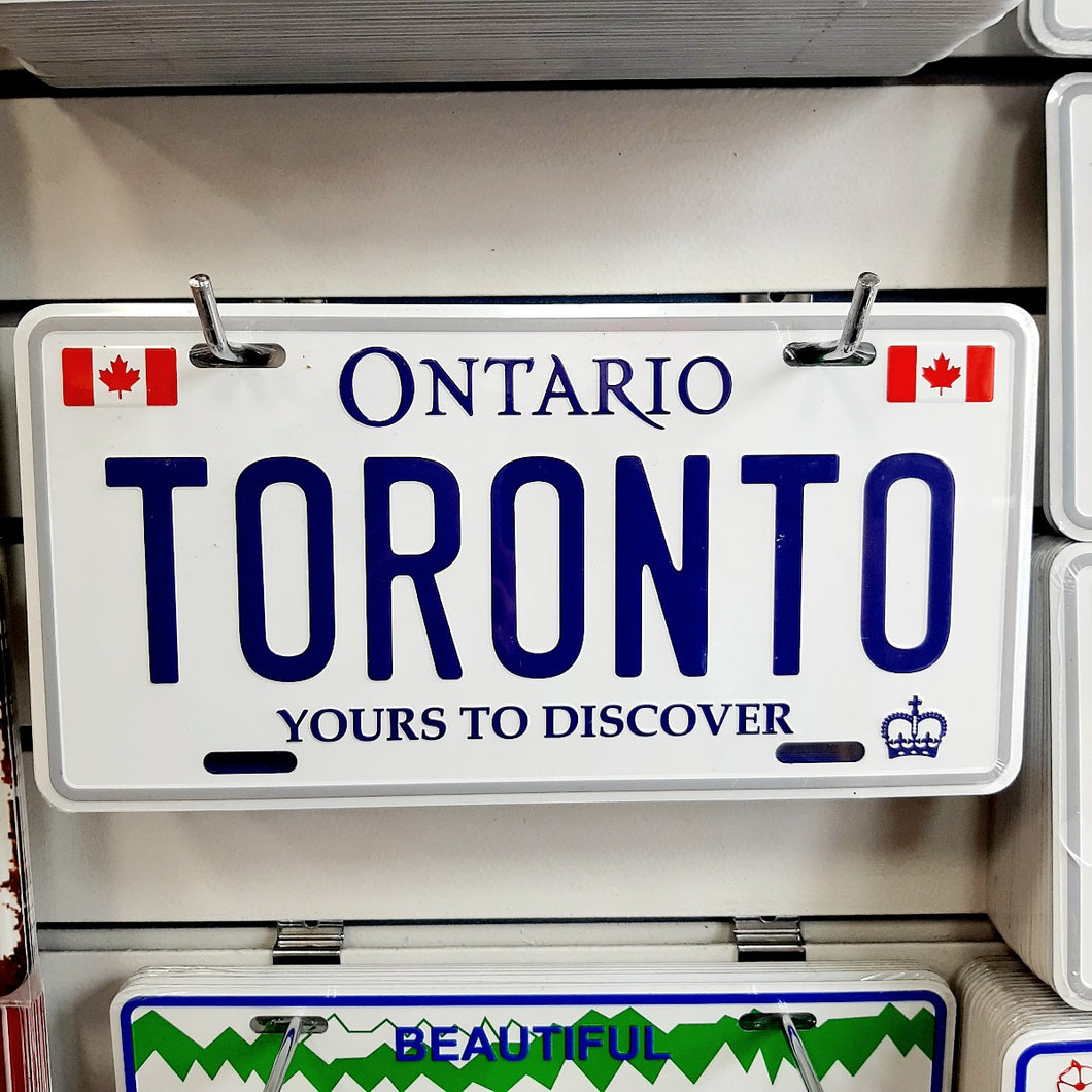 Toronto Ontario Tin License Plate