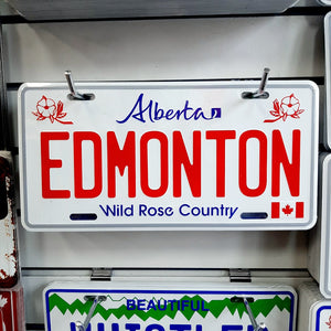 Edmonton Alberta Tin License Plate