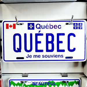 Quebec Tin  License Plate