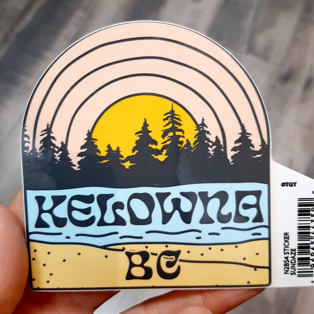 Kelowna Retro Style Graphic Sticker