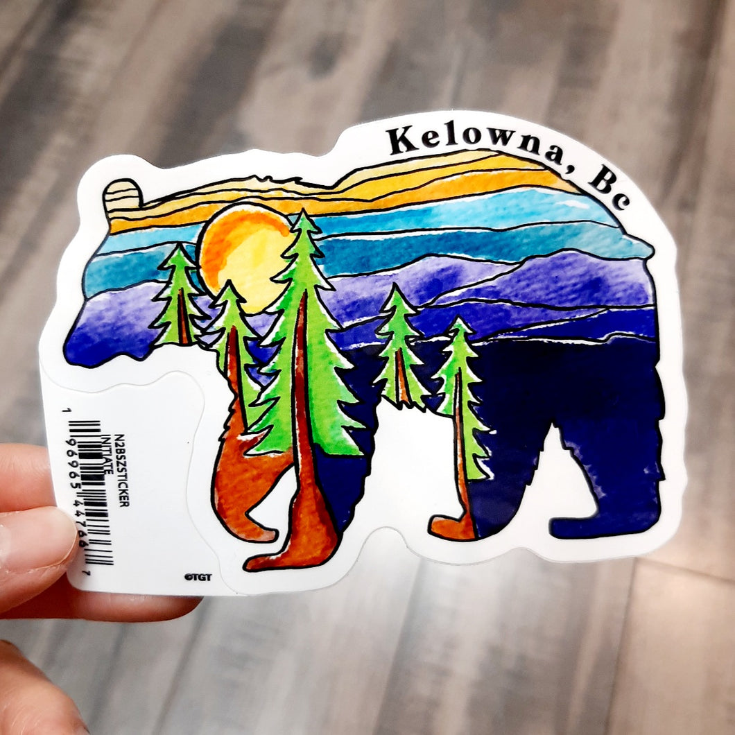 Bear Graphic Sticker Kelowna BC Graphic Sticker