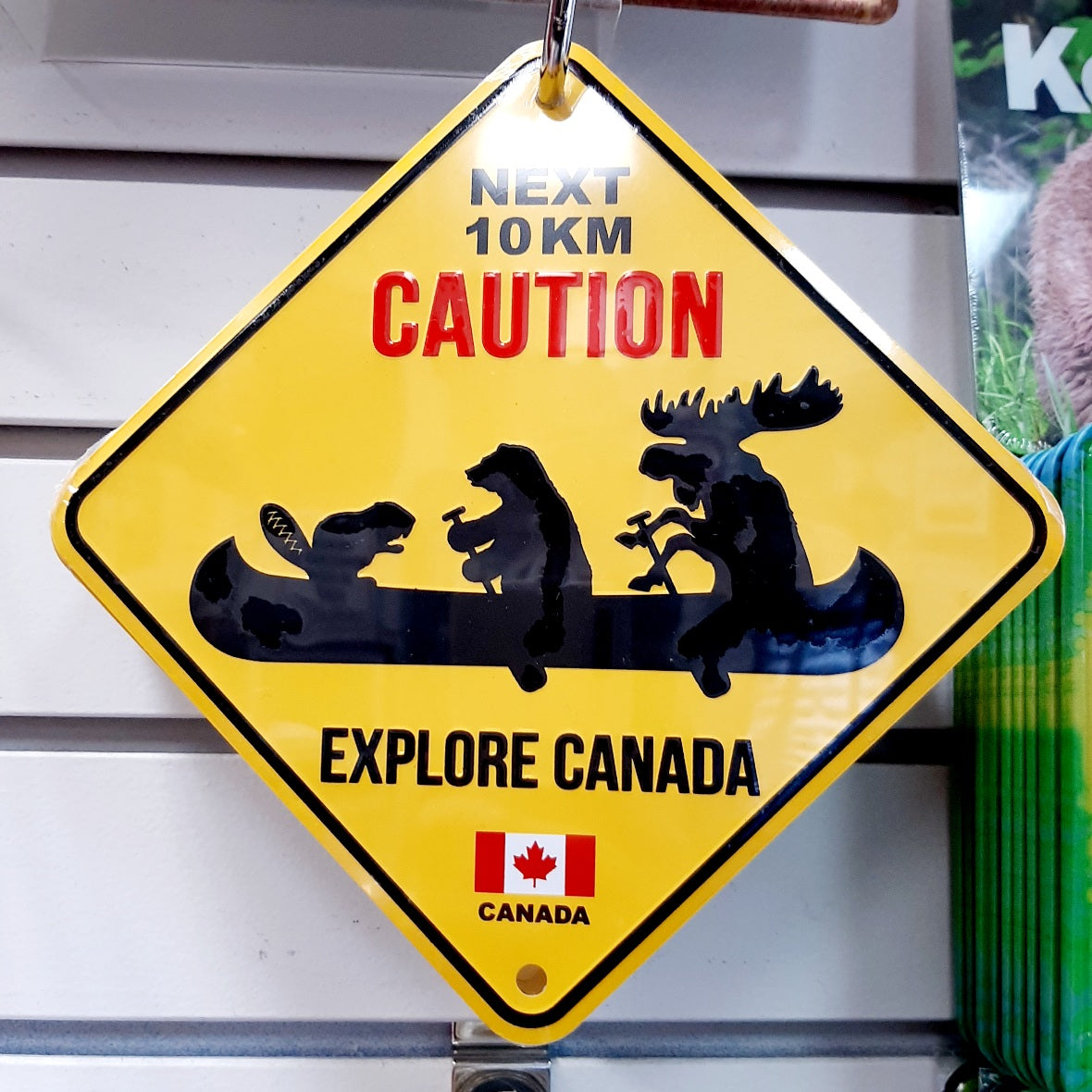 Tin Caution Sign Explore Canada Moose Bear Beaver – OGOPOGO