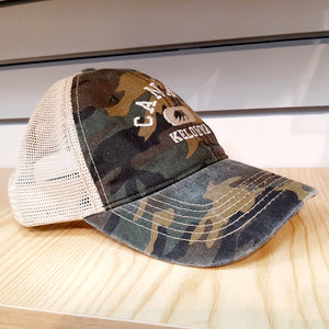 Adult Embroidered Mesh Back Hat Cap Kelowna Canada Camouflage