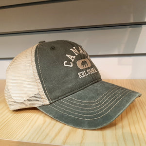 Adult Embroidered Mesh Back Hat Cap Kelowna Canada Kahki