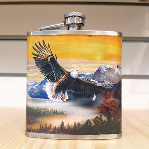 Eagle Stainless Steel Graphic Flask 6OZ