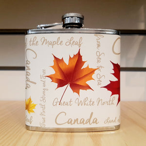 Maple Leaf Canada Flask 6OZ