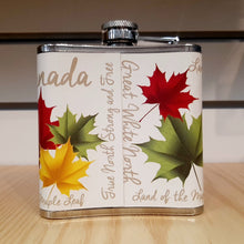 Load image into Gallery viewer, Maple Leaf Canada Flask 6OZ
