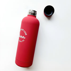 Light Weight  Insulated Stainless Steel Water Bottle Red Ogopogo Kelowna