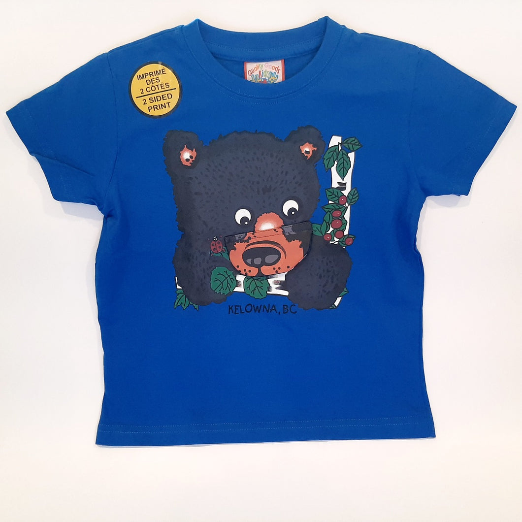 Kids Pop-Up T-shirt Bear Blue Kelowna
