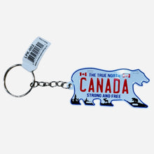 Load image into Gallery viewer, License Plate Double-Sided Keychain Bear Canada
