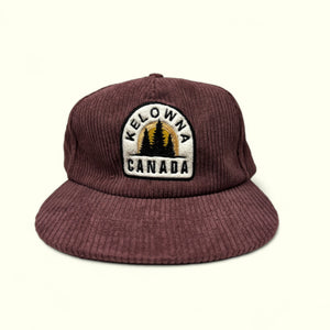 Adult Corduroy Cap Kelowna Canada Purple