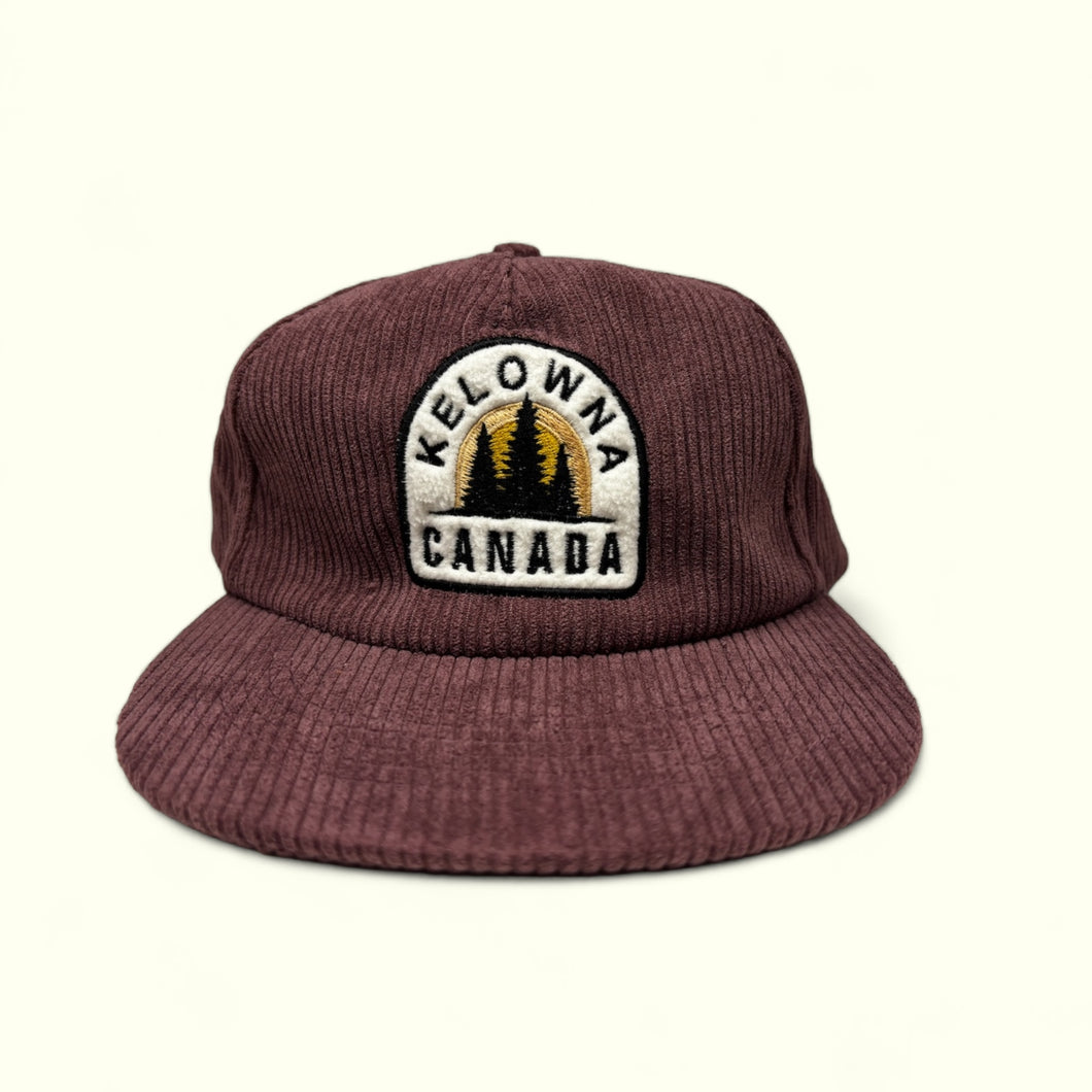 Adult Corduroy Cap Kelowna Canada Purple