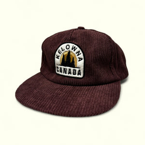 Adult Corduroy Cap Kelowna Canada Purple