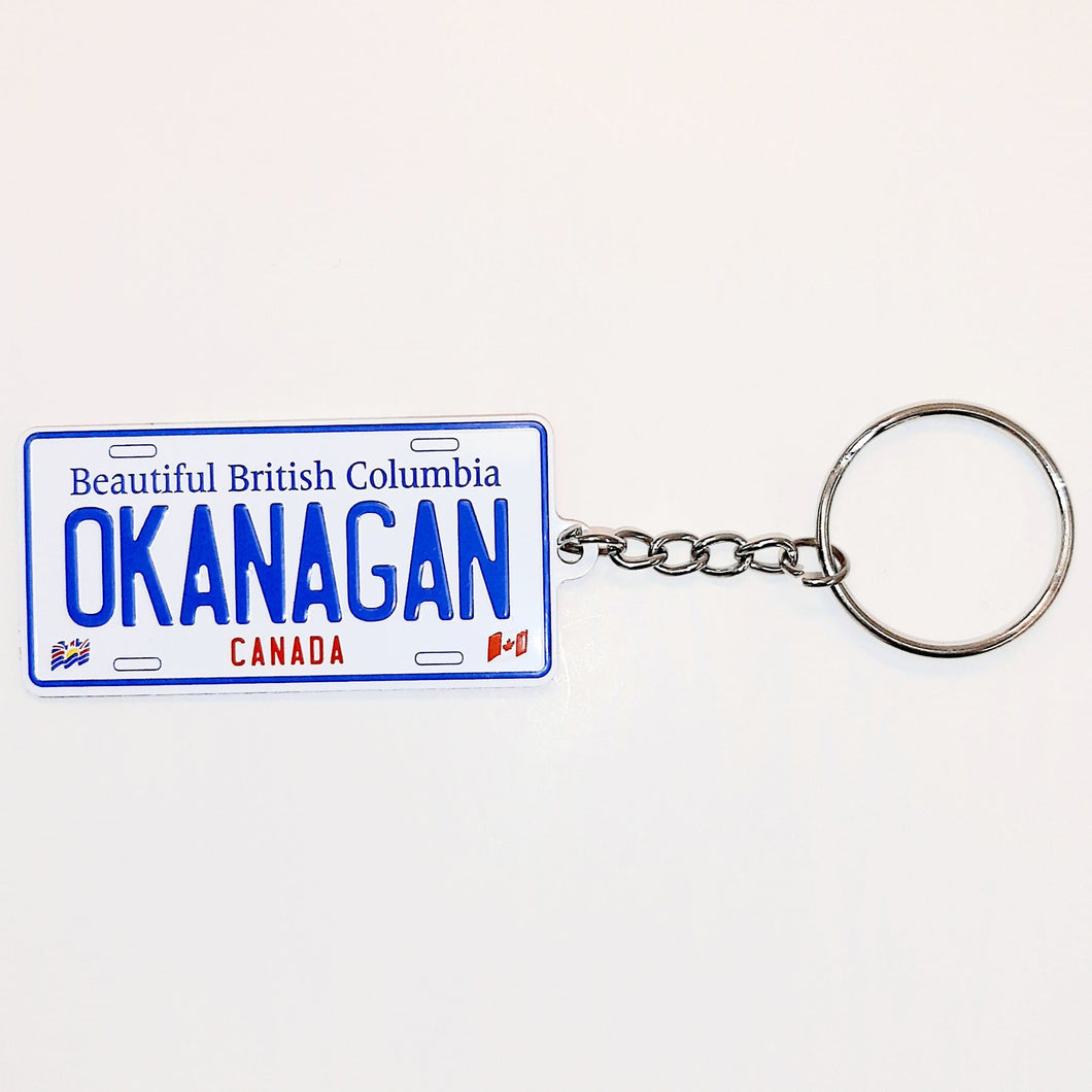 Okanagan licence plate keychain