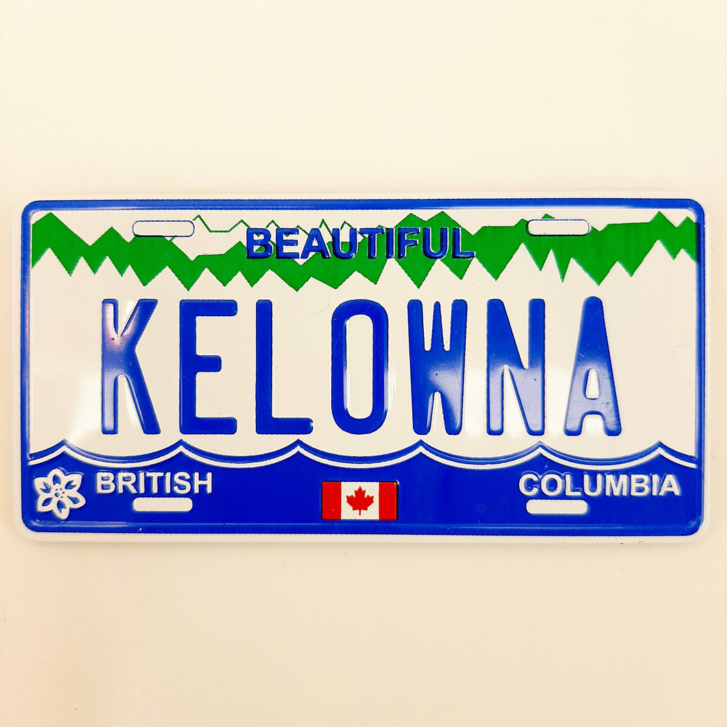 Licence plate Kelowna magnet