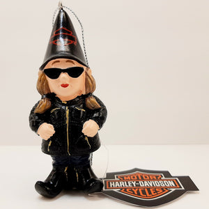Harley Davidson Female Gnome Ornament