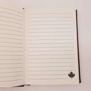 Leather Style Canada City Stamps Embossed Journal