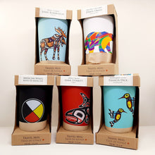 Load image into Gallery viewer, Designed Travel Mug HUMMING BIRD

